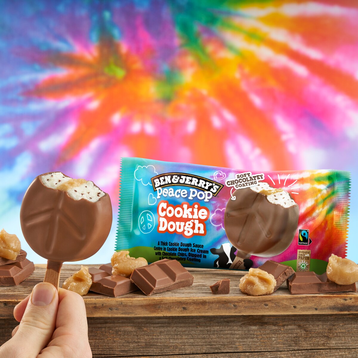 Lody Cookie Dough Peace Pop - Bar 2 / 3