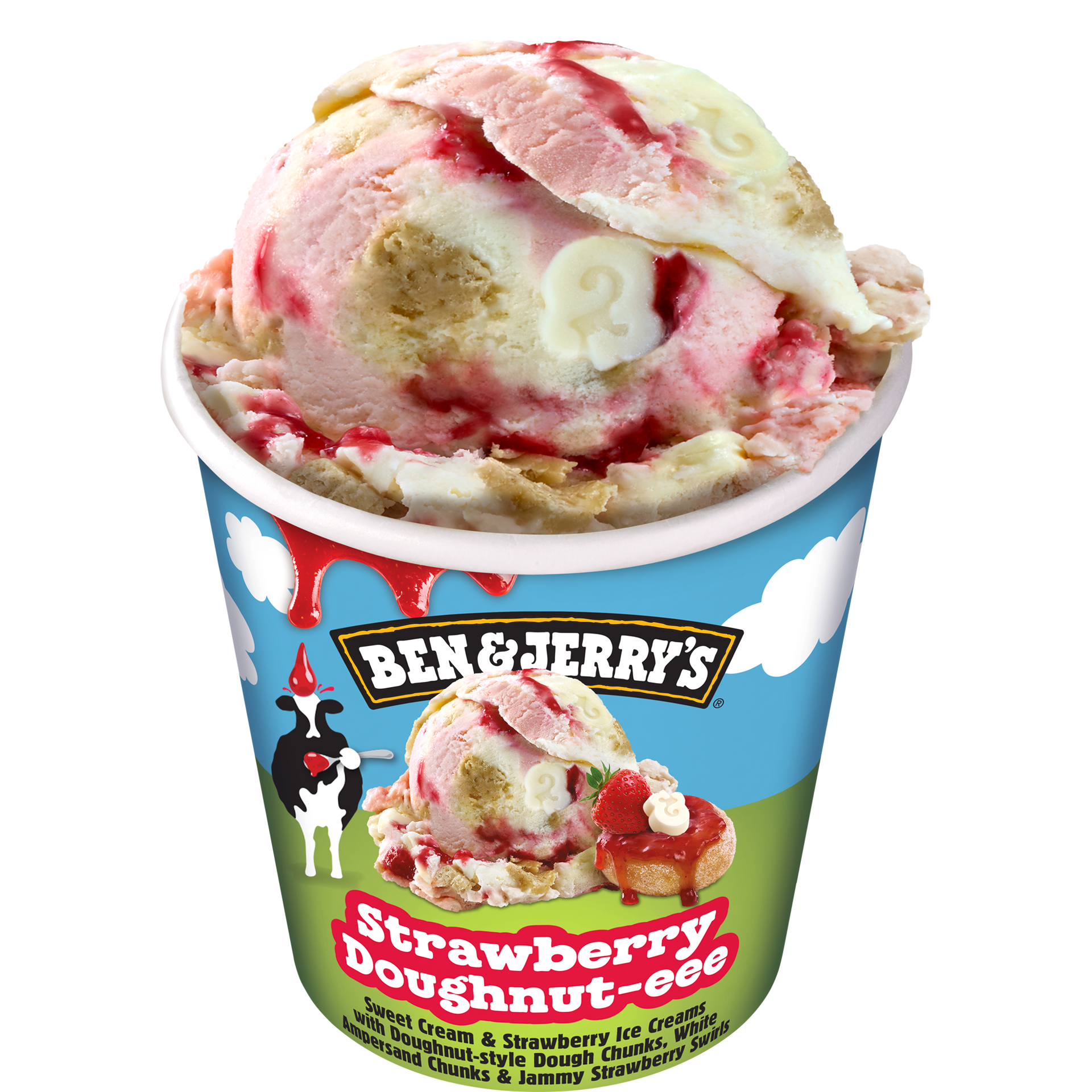 Lody Strawberry Doughnut-eee - Pint