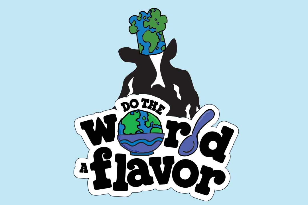 Woodie ze znakiem z napisem „Do the World Falvor”